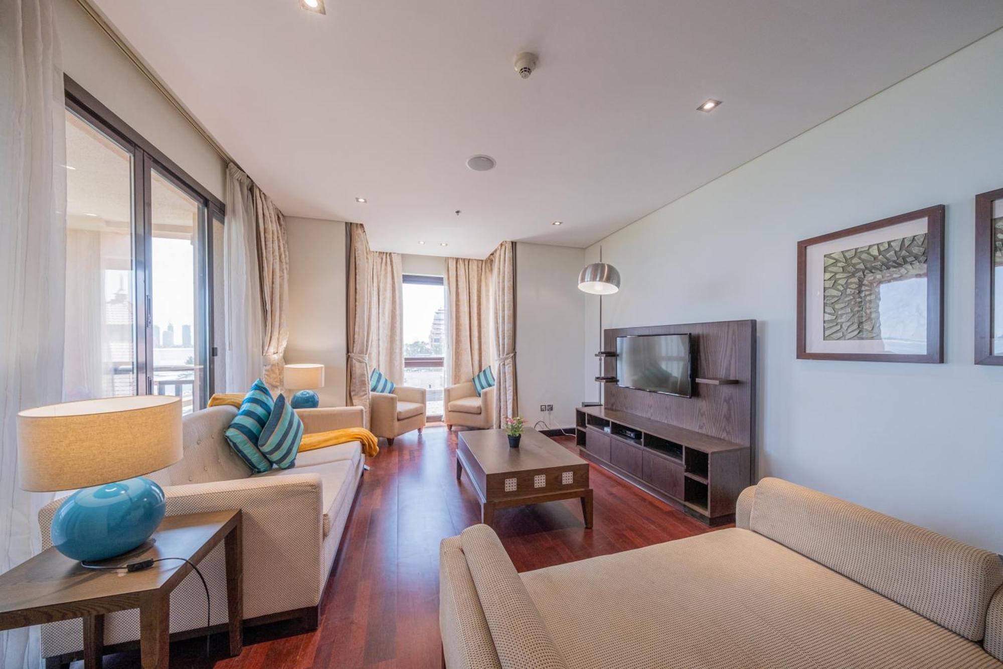 Luxe Getaways Royal Amwaj Palm Jumeirah Resort Apartment Holiday Home Dubai Bagian luar foto