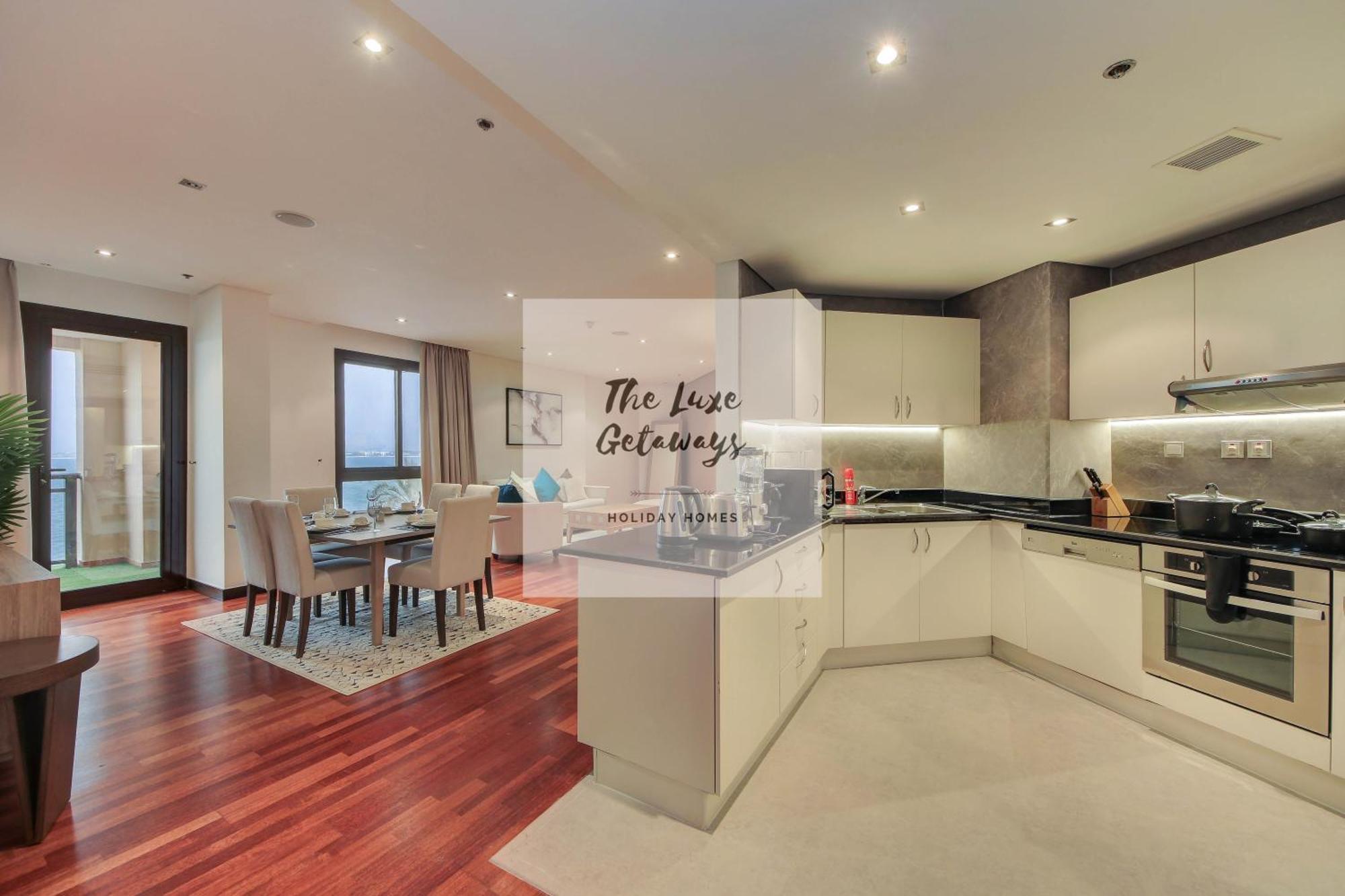 Luxe Getaways Royal Amwaj Palm Jumeirah Resort Apartment Holiday Home Dubai Bagian luar foto