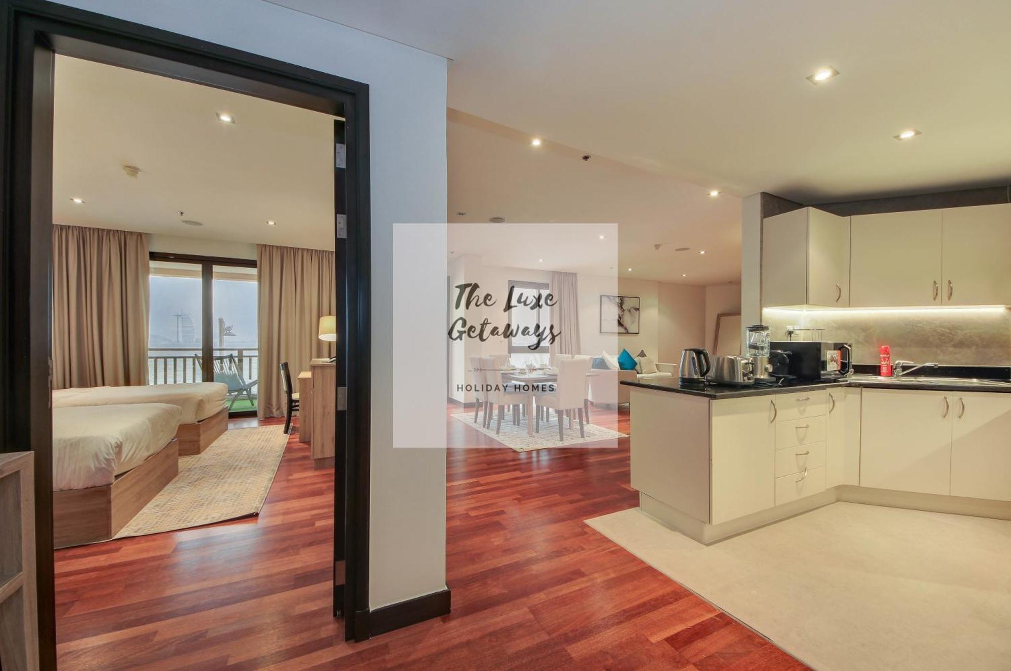 Luxe Getaways Royal Amwaj Palm Jumeirah Resort Apartment Holiday Home Dubai Bagian luar foto