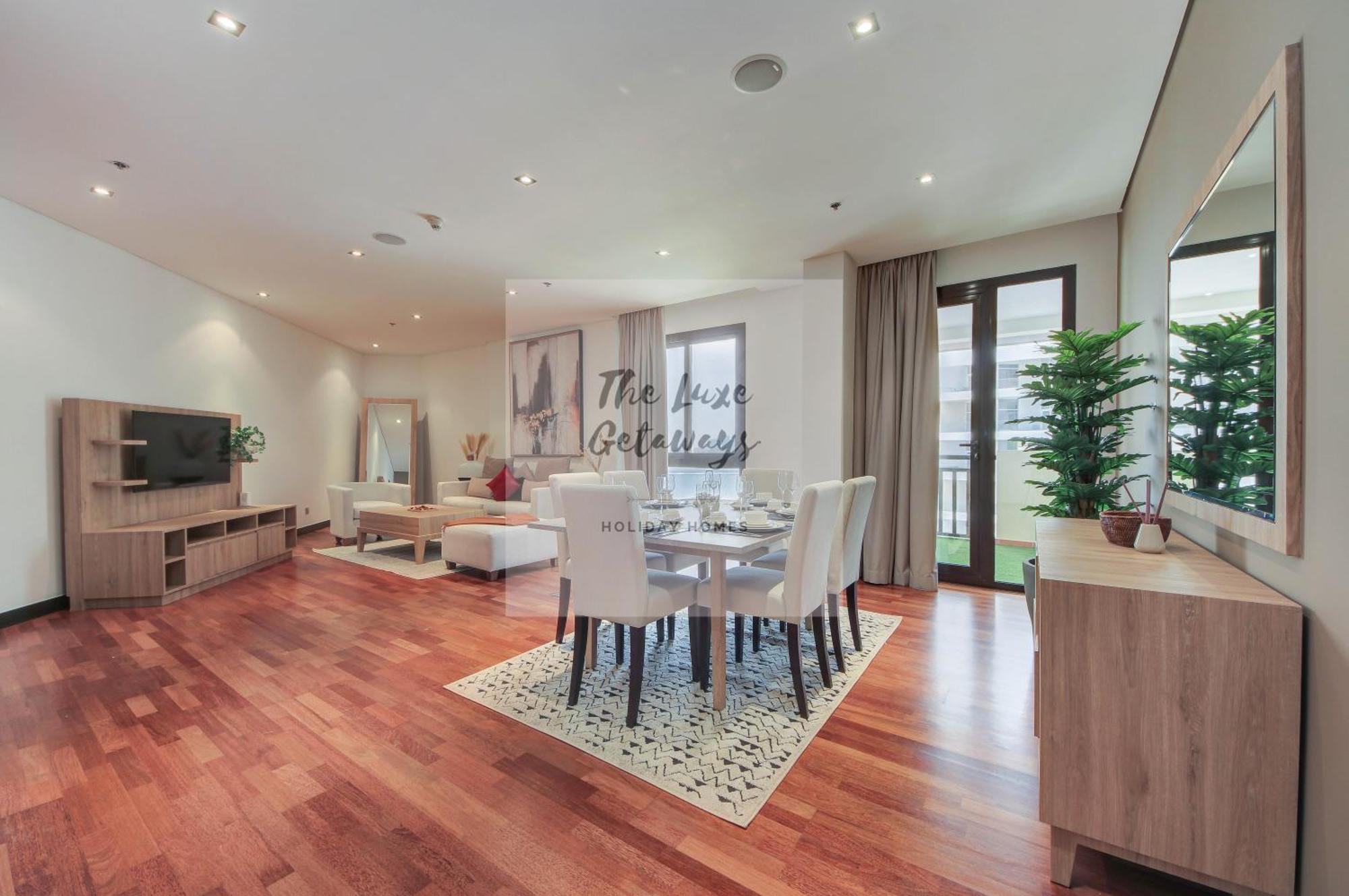 Luxe Getaways Royal Amwaj Palm Jumeirah Resort Apartment Holiday Home Dubai Bagian luar foto