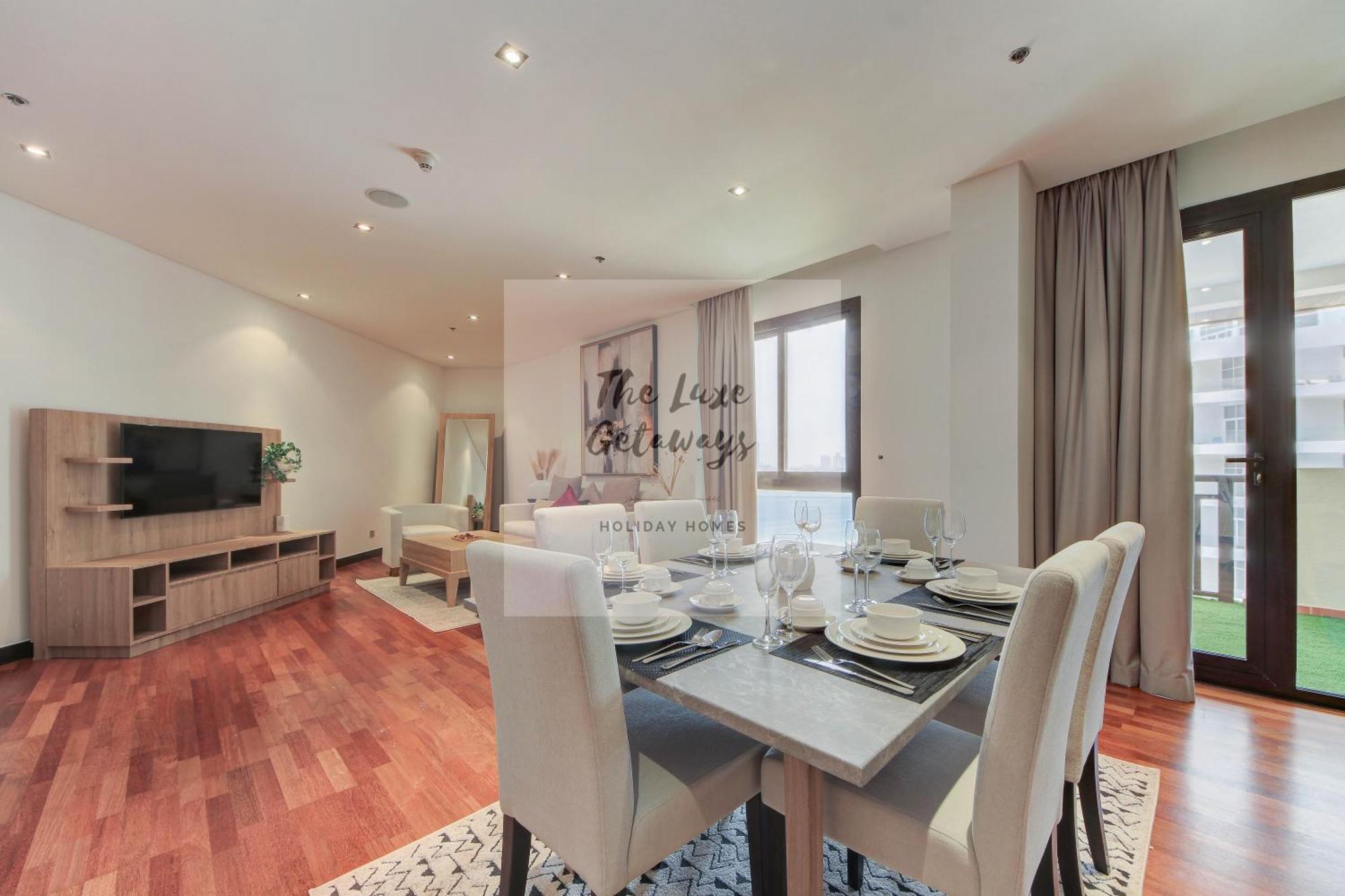Luxe Getaways Royal Amwaj Palm Jumeirah Resort Apartment Holiday Home Dubai Bagian luar foto